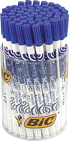 Bic rašikliai su trinikliu indelyje 60 vnt.