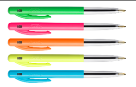 Bic Tušinukai M10 Original, įvairių spalvų, mėlynas rašalas, 50 vnt.
