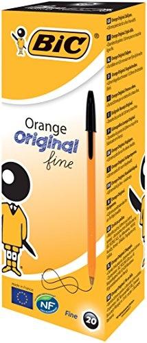 Bic Tušinukas Oranžinis Fine 0.8 mm, juodi, pakuotėje 20 vnt. 101144