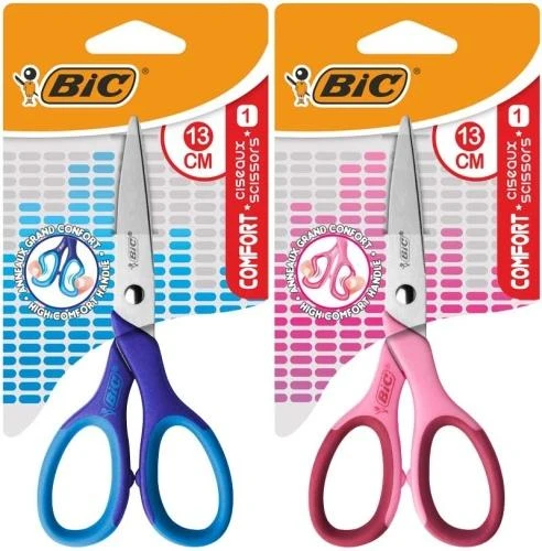 Bic Comfort žirklės su spalvotomis rankenomis