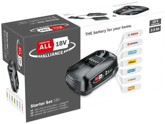 Bosch akumuliatoriaus ir kroviklio rinkinys 18V Alliance; 18 V; 1x2,5 Ah