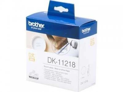 BROTHER DK11218 1" APVALIOS POPIERINĖS ETIKETĖS