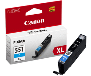 CANON 1LB CLI-551XLC rašalo kasetė žalsvai mėlyna didelės talpos 700 puslapių 1 pakuotė XL