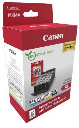 Canon CLI-581XL (2052C004) Photo value pack Rašalinių kasečių komplektas, C/M/Y/BK
