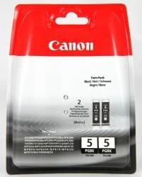 CANON PGI-5BK rašalo kasetė juoda standartinės talpos 2 pakuočių lizdinė plokštelė su signalizacija