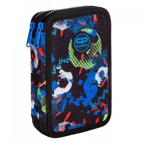 Cool Pack Forminis dviejų skyrių penalas su priedais CoolPack Football mėlynas