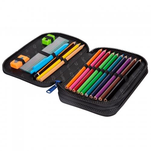 Cool Pack Forminis dviejų skyrių penalas su priedais CoolPack Football mėlynas