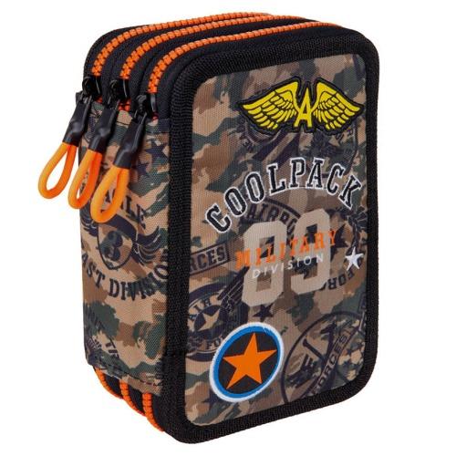 Cool Pack Forminis trijų skyrių penalas su priedais CoolPack Jumper 3 Badges Boys