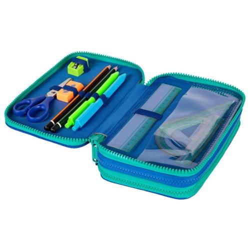 Cool Pack Forminis trijų skyrių penalas su priedais CoolPack Jumper 3 Gradient Ocean