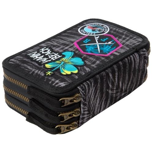 Cool Pack Forminis trijų skyrių penalas su priedais CoolPack Jumper 3 Badges Girls Pilkas