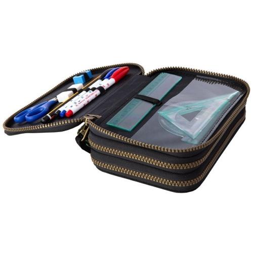 Cool Pack Forminis trijų skyrių penalas su priedais CoolPack Jumper 3 Badges Girls Pilkas