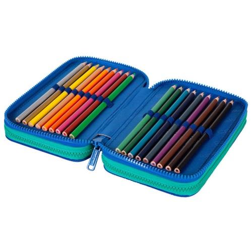 Cool Pack Forminis trijų skyrių penalas su priedais CoolPack Jumper 3 Gradient Ocean