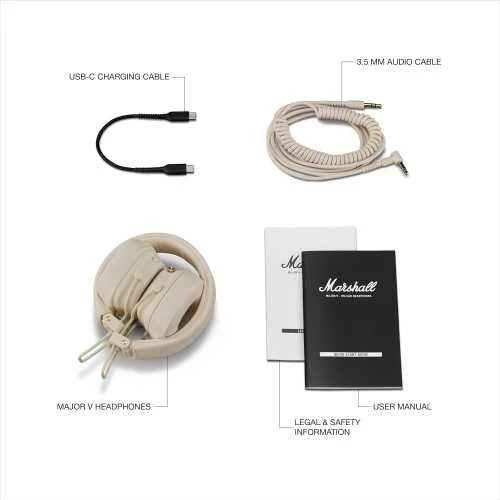 Ausinės Marshall Major V | Kreminės spalvos