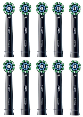 Braun Oral-B Pro Cross Action x10 Dantų šepetėlio galvutės, Juoda