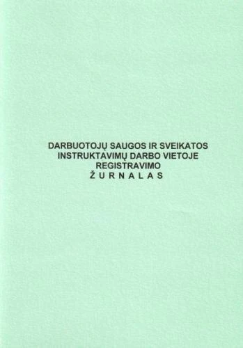 Technoinform Darbuotojų saugos ir sveikat. instr.darbo viet. registr.žurnalas,A4/22