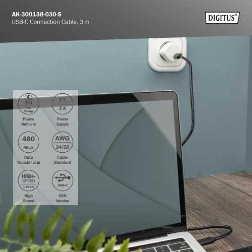 Assmann Electronic ASSMANN USB Type-C jungties kabelis Type-C - C