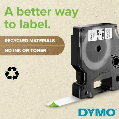 DYMO S0720600 D1 Juostelė 12mm x 7m (skaidri / baltas šifras)
