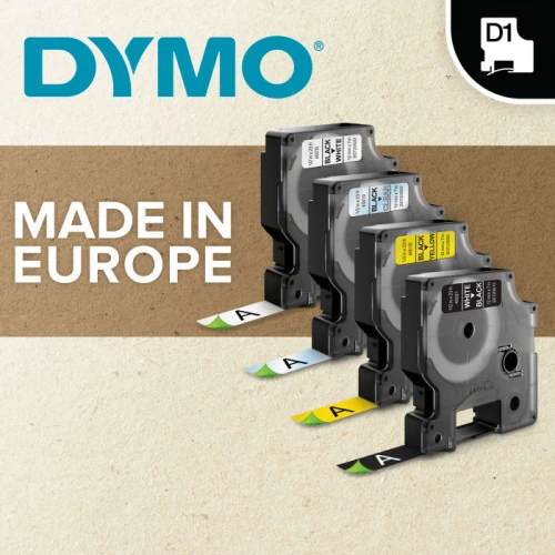 DYMO S0720600 D1 Juostelė 12mm x 7m (skaidri / baltas šifras)