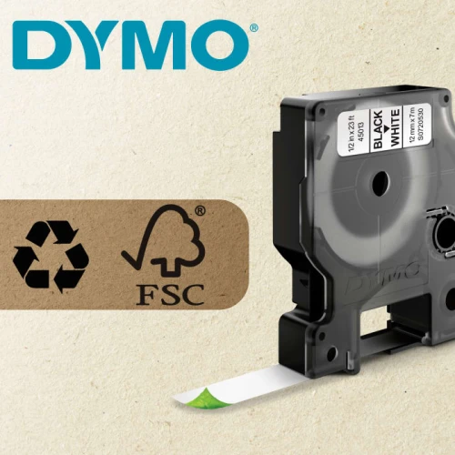 DYMO S0720600 D1 Juostelė 12mm x 7m (skaidri / baltas šifras)