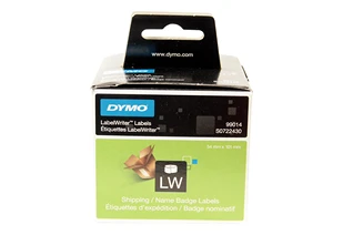 Dymo 99014 (S0722430) Etikečių ritinėlis Juodas on Baltas, 54mm x 101mm, 220 Lipdukų