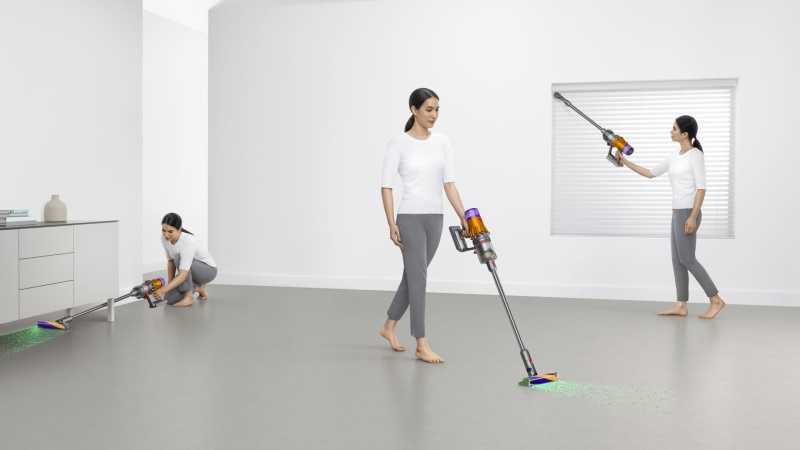 Dyson V12 Detect Slim Absolute (2023) Belaidis dulkių siurblys, Nickel/Geltona (SPEC)
