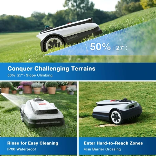 Belaidis vejos pjovimo robotas Ecovacs Goat A3000 LiDAR