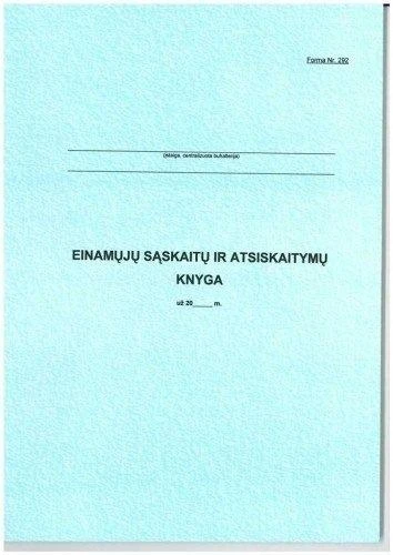Einamų sąskaitų ir atsiskaitymų knyga 292, A4 (48) 0720-060
