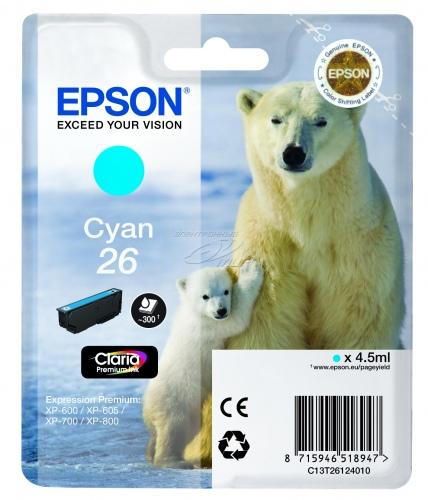 Epson T2612 (26) (C13T26124012), žydra kasetė