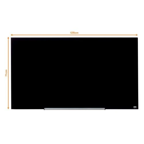 Esselte Stiklinė magnetinė lenta NOBO Impression Pro, plačiaekranė 57", 126x71cm, juoda sp.