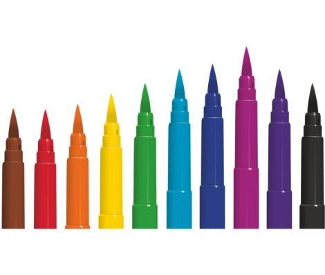 Flomasteriai teptukiniai Colorino Kids , 10 spalvų