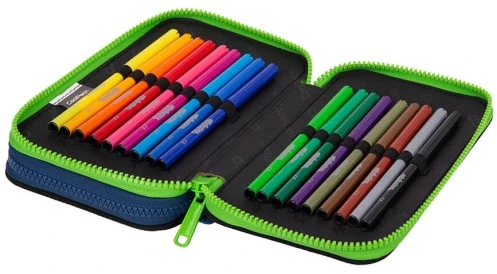 Forminis dviejų skyrių penalas su priedais CoolPack Jumper 2 Monster Team
