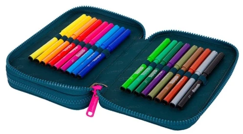 Forminis dviejų skyrių penalas su priedais CoolPack Jumper 2 Sunny Day