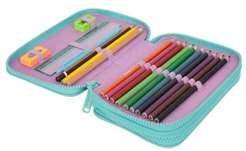 Forminis dviejų skyrių penalas su priedais CoolPack Jumper 2 Happy donuts