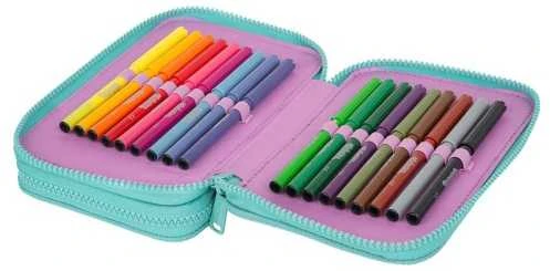 Forminis dviejų skyrių penalas su priedais CoolPack Jumper 2 Happy donuts