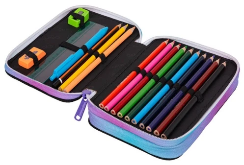 Forminis dviejų skyrių penalas su priedais CoolPack Jumper 2 Star Night