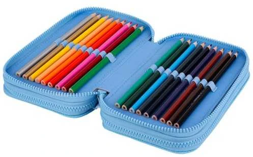 Forminis trijų skyrių penalas su priedais CoolPack Jumper 3 DAISY SUN