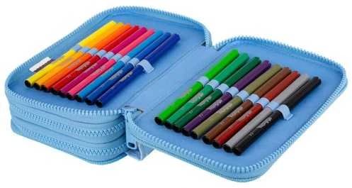 Forminis trijų skyrių penalas su priedais CoolPack Jumper 3 DAISY SUN