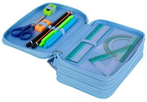 Forminis trijų skyrių penalas su priedais CoolPack Jumper 3 DAISY SUN