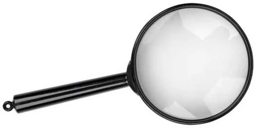 Juodas 60mm didinamasis stiklas su ąsele