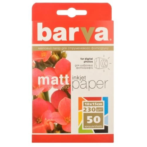 Fotopopierius Barva (IP-A230-023) Matinis 230 g/m², 10x15, 50 lapų