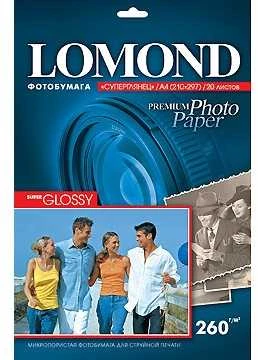 Fotopopierius Lomond Premium Photo Paper Super Blizgus 260 g/m2 A4, 20 lapų, Bright