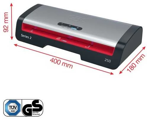 GBC 250 Office Laminavimo aparatas A4, 500 mm/min, Juoda/Pilka