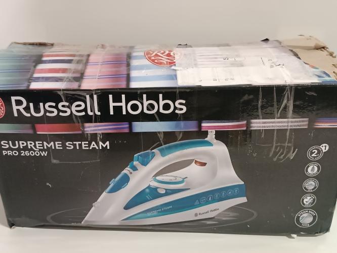(Grąžinta prekė), Russell Hobbs garų lygintuvas Supreme Steam Pro (2600 vatų, 140 g/min papi (Atnaujinta)