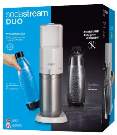Gazuotų gėrimų gaminimo aparatas SodaStream DUO, baltas