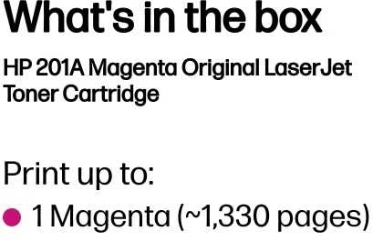 Hewlett Packard (HP) HP 201A Magenta lazerinis Toneris Cartridge, 1400 pages, for HP Color LaserJet 277, Pro M252