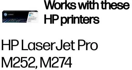 „Hewlett Packard“ (HP) „HP 201A Cyan Original LaserJet Toneris Cartridge“, 1330 puslapių, skirta HP Color LaserJet 277, Pro M252, Pro M274n