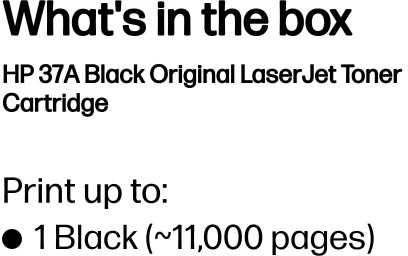 Hewlett Packard (HP) HP 37A Original LaserJet Toneris Cartridge Juodas