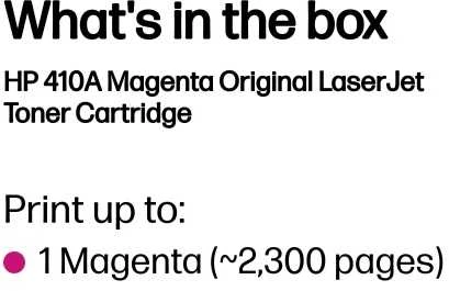 Hewlett Packard (HP) HP 410A Magenta lazerinis Toneris Cartridge, 2300 pages, for HP LaserJet Pro M452, LaserJet Pro M477