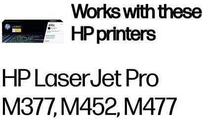 Hewlett Packard (HP) HP 410X didelės talpos Juodas Lase Toneris Cartridge, 6500 puslapių, skirta HP LaserJet Pro M452, LaserJet Pro M477