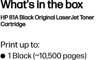 Hewlett Packard (HP) HP 81A Juodas Original LaserJet M604/M605/M606 Toneris Cartridge (~10,500 pages)